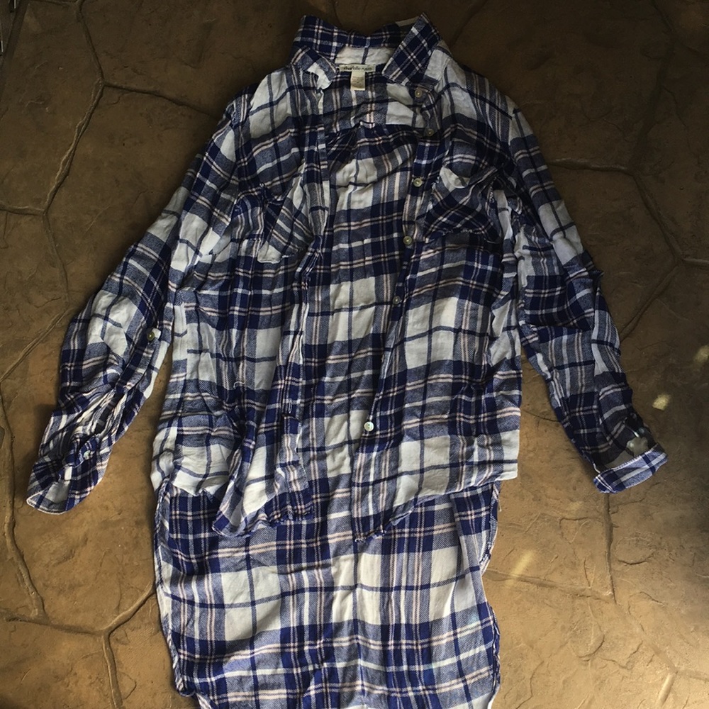 Charlotte Russe Long Flannel Cardigan 🐙🐙